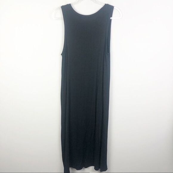 A. OK COEVOLUTION | Knot Front Midi Black Dress L - Picture 8 of 8